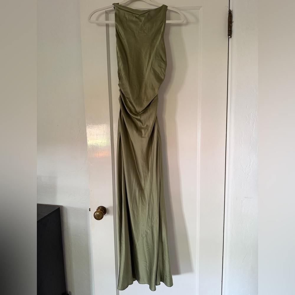 Reformation Casette Silk Cross-Back Dress - Picture 4 of 6